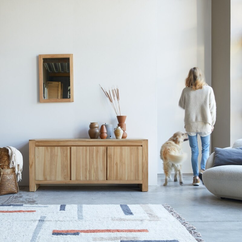 Buffet en teck massif L 160 cm Edene