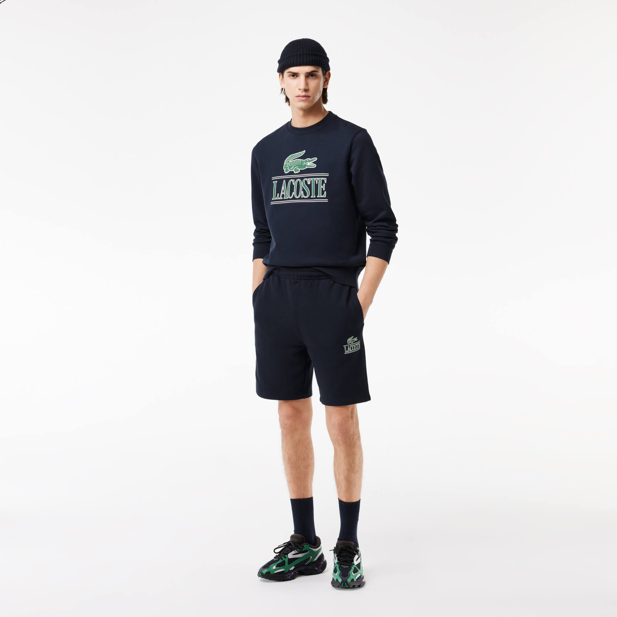 Short Jogger imprimé signature Lacoste Shorts - Bleu - Lacoste - Unisex