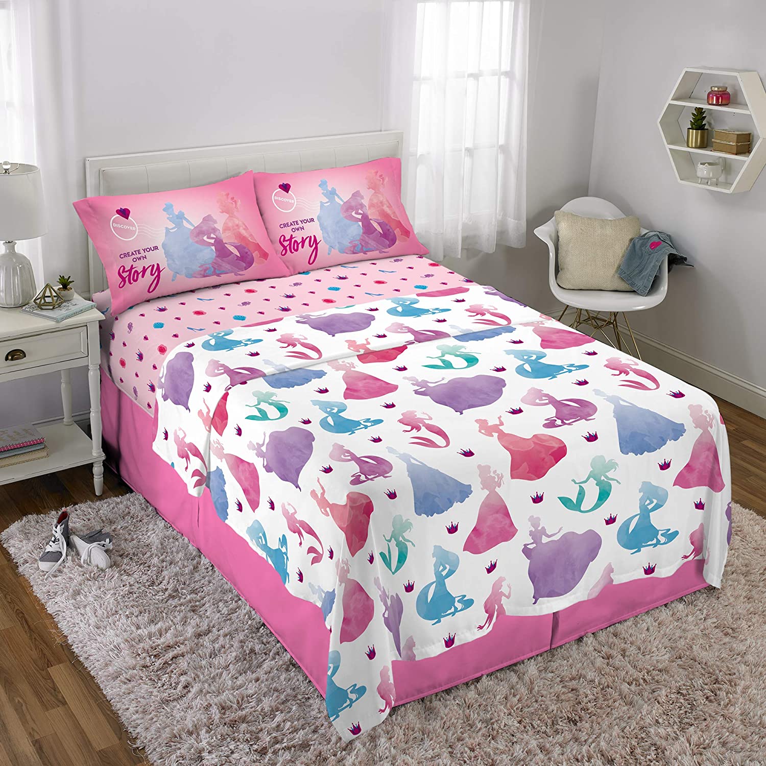 Twin Super Mario 3-Piece Bed Sheet Set.1 Flat Sheet 1 Fitted Sheet 1 Pillow Cases