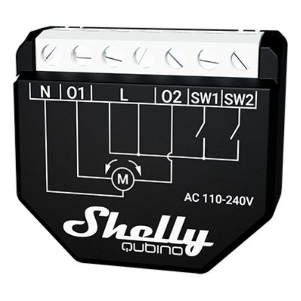 Shelly Módulo Interruptor para Automático Z-Wave c/ Medidor Consumo e Controlo Estores 10A - Qubino Wave Shutter