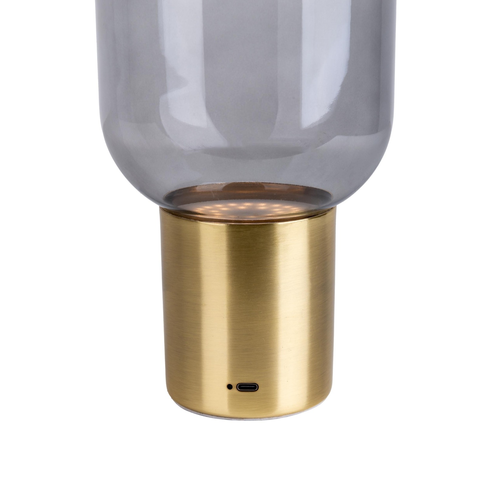 LED-Akku-Tischleuchte ALBERO - messing - 25 cm hoch