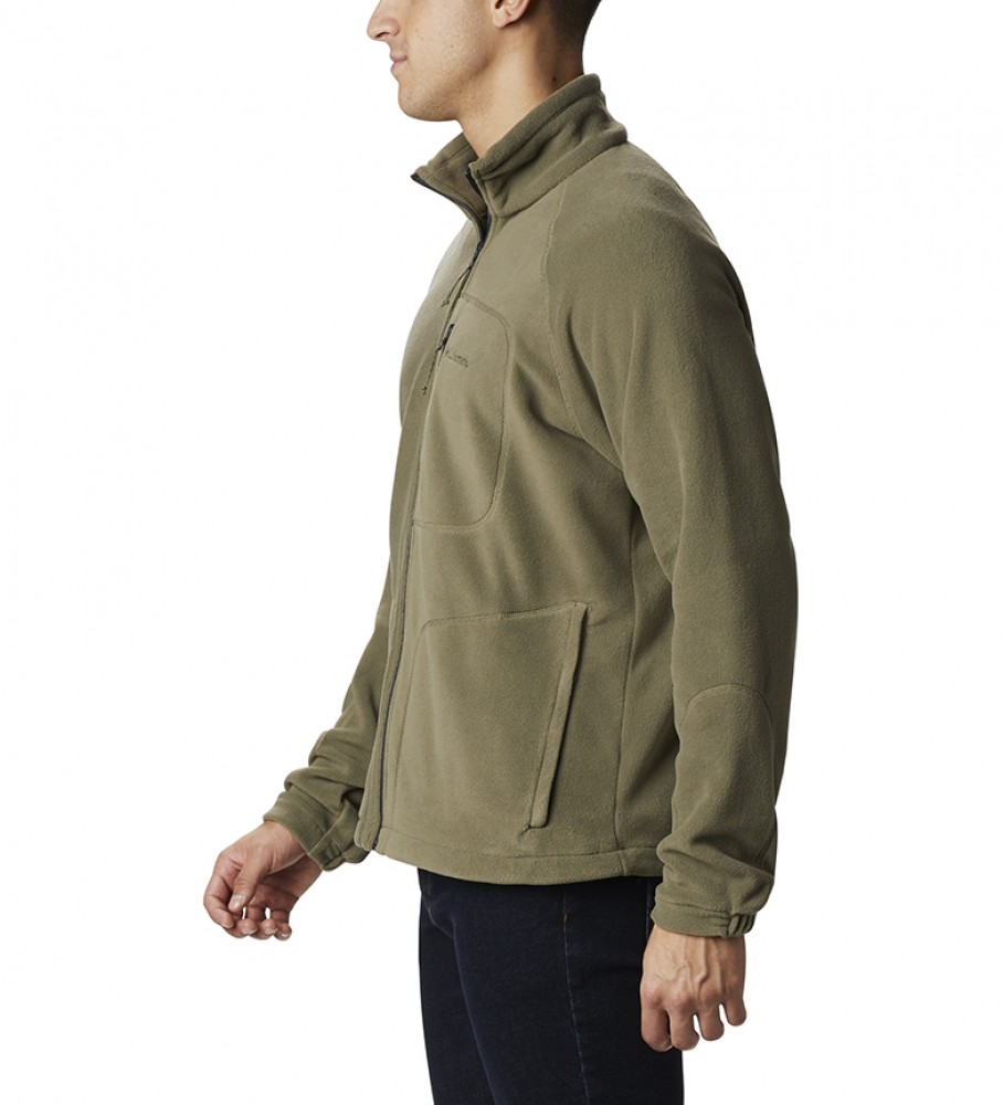 Jaqueta de lã Columbia Fast Trek II com zíper frontal, verde