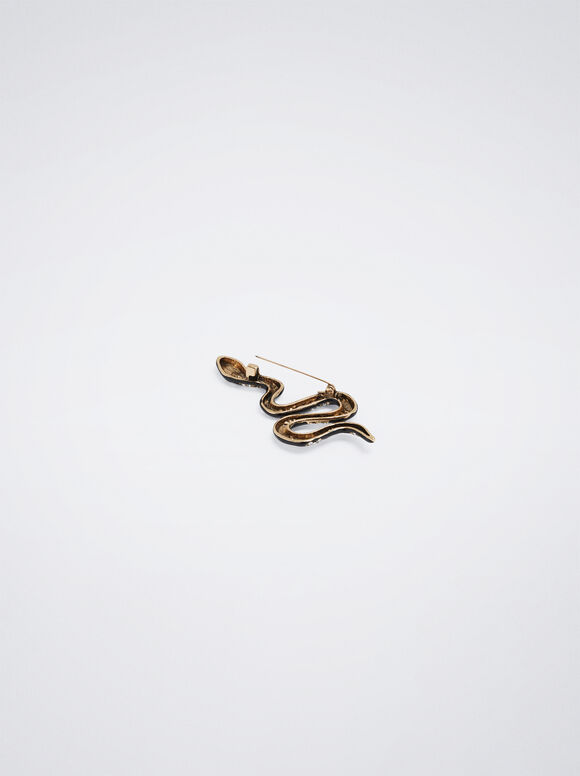 Broche Serpiente Con Cristales - Multicor