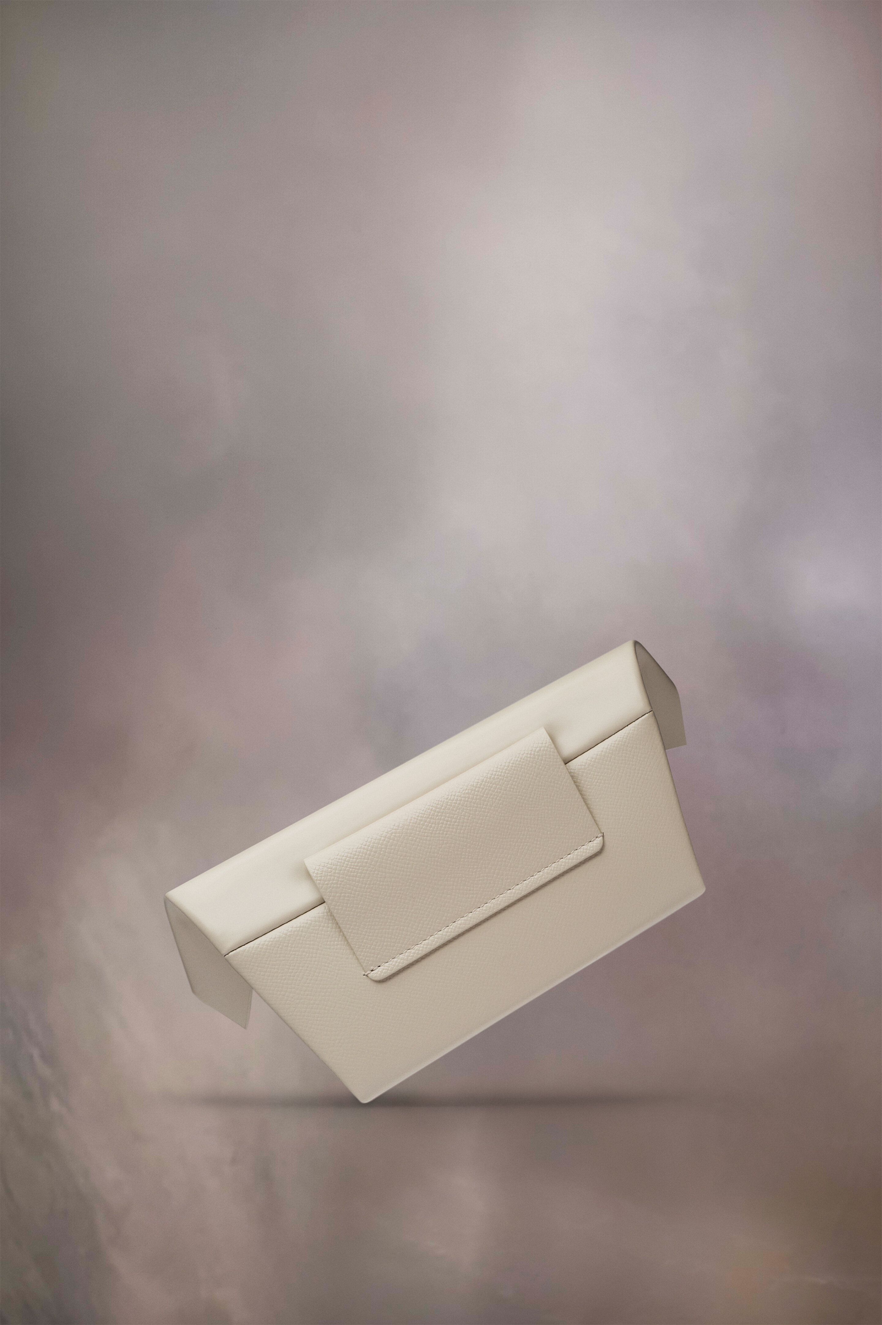 Snatched classique petit sac cuir grainé Gris clair