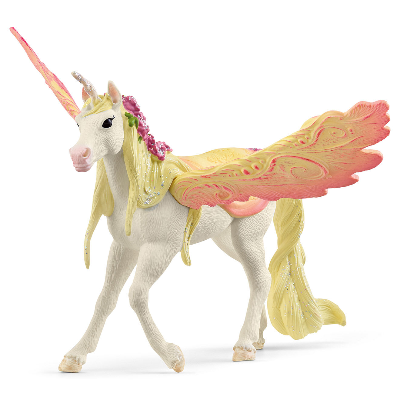 Schleich Fée Feya et une licorne ailée multicolore