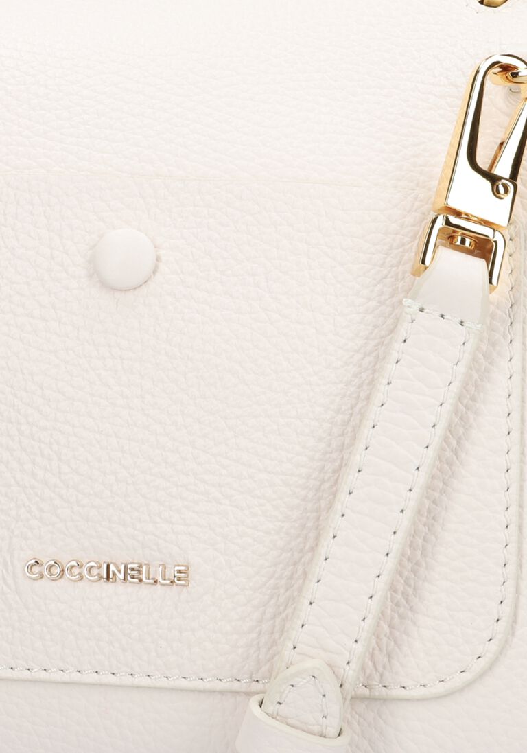 COCCINELLE witte coccinelle schoudertas firenze soft 1