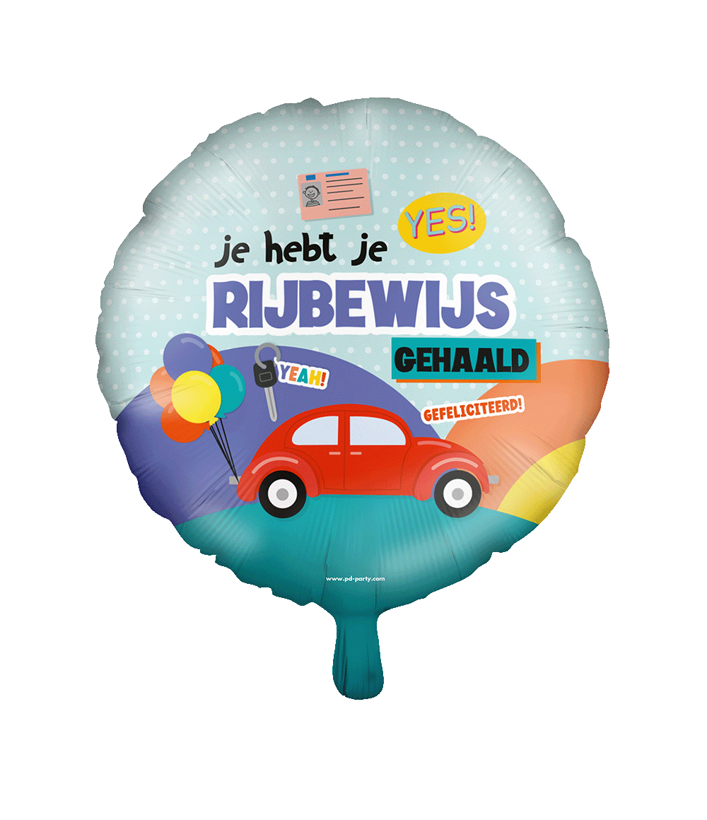 Rijbewijs Helium Ballon Leeg 46cm