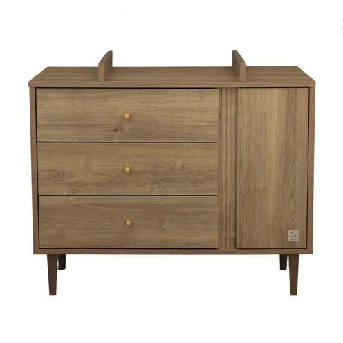Commode 3 tiroirs + 1 porte - MOKKA - SAUTHON