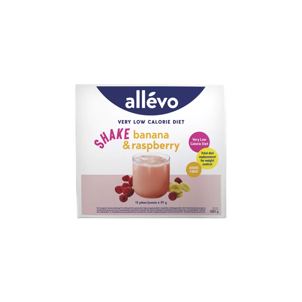 Allévo VLCD Shake Banana & Raspberry - 15x39 g
