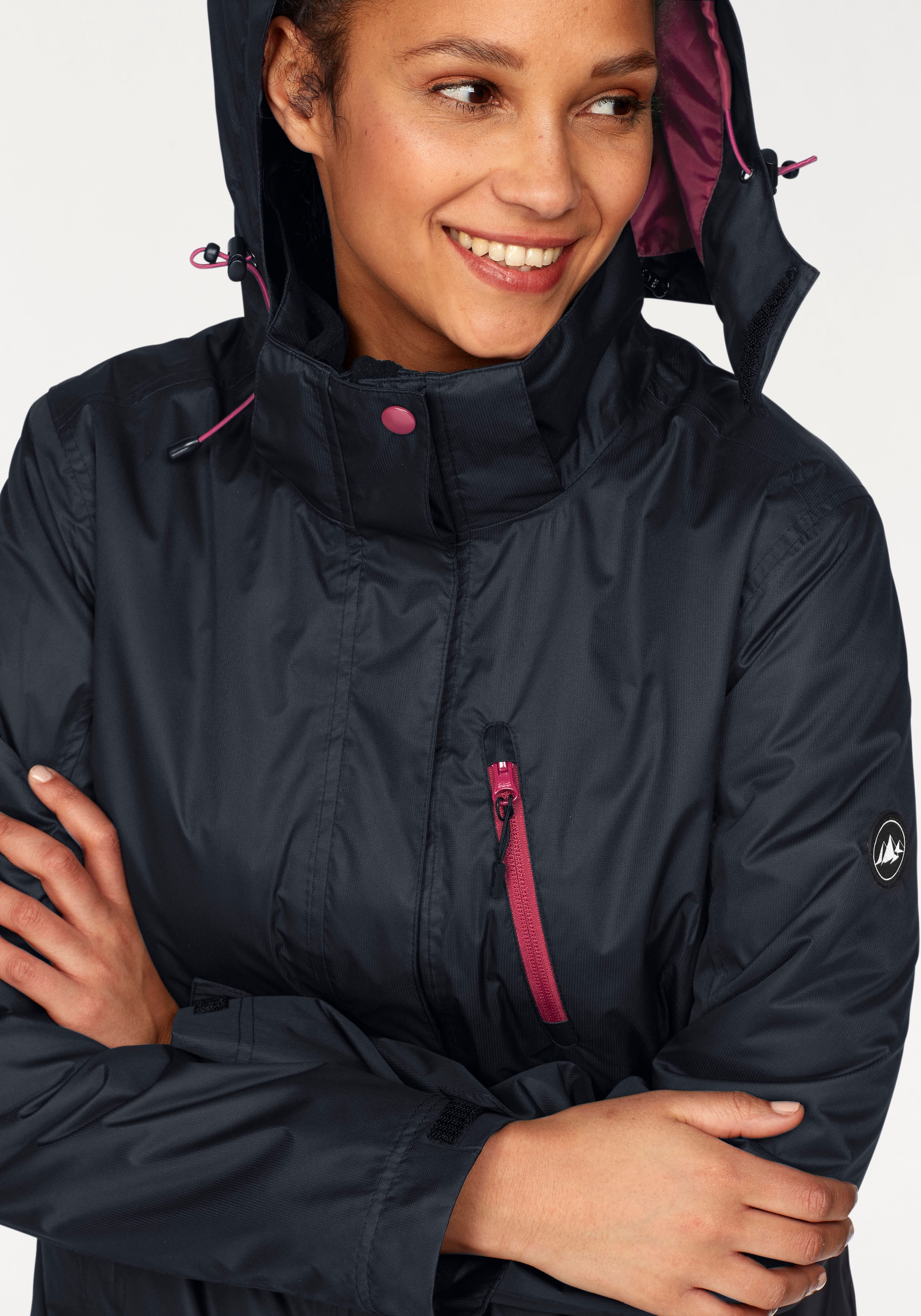 Polarino 3-in-1-Funktionsjacke 2 Stk. tlg. mit Kapuze Aussenjacke: 3.000mm Wassersäule, wind- & wasserdicht, atmungsaktiv