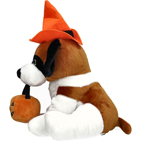 Halloween plys hund 38 cm - brun