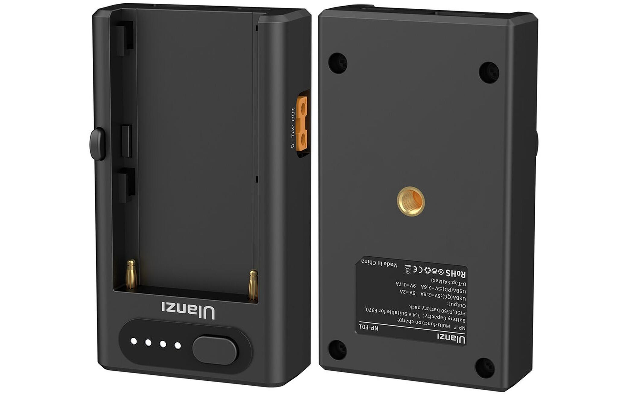 Ladegerät NP-F01Ulanzi NP-F01 Multifunktionales Akku-Ladegerät/Netzteil für Sony L-Serie, AC, Chemie-Li-Ion, 1 Position, W/O-Ausgang, USB, Quick Charge