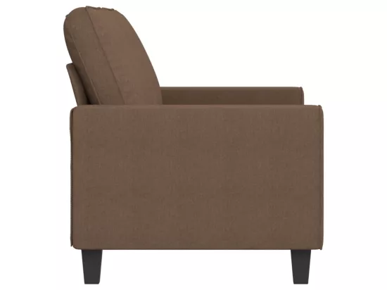 Canapé à 2 places Marron 140 cm Tissu
