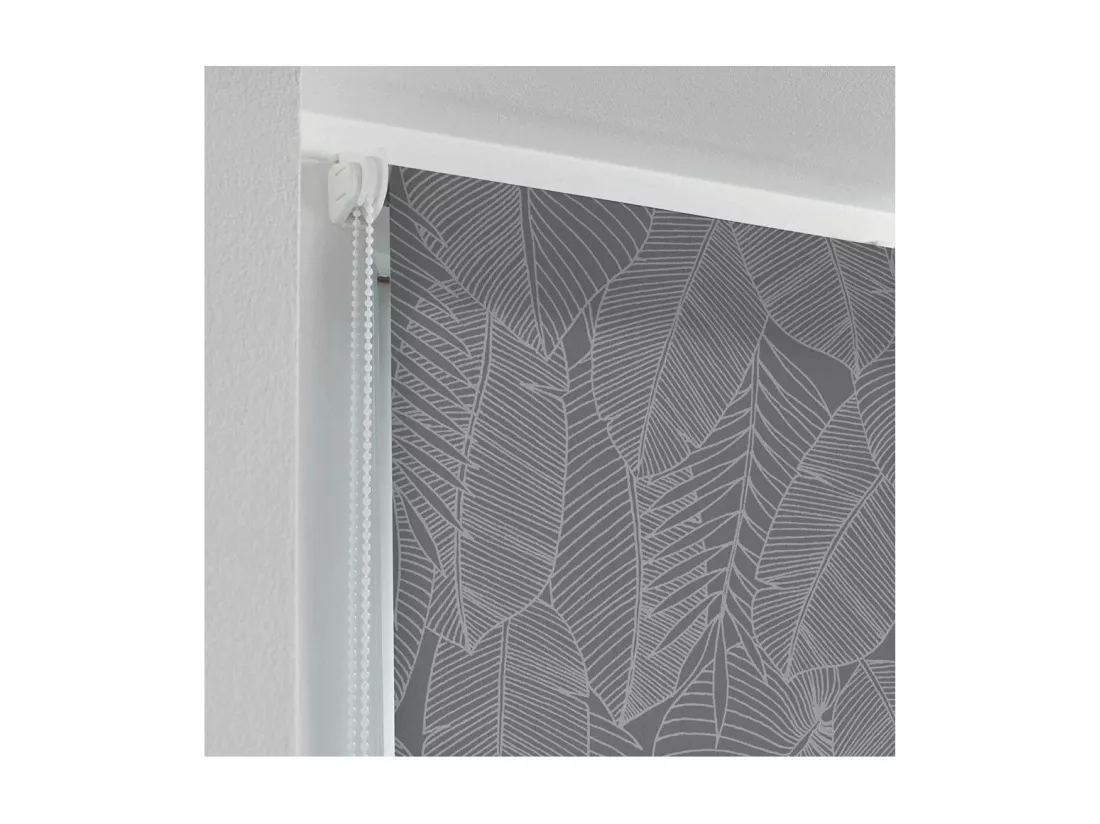Store enrouleur imprimé japonais - 60 x 90 cm - Batik - Gris