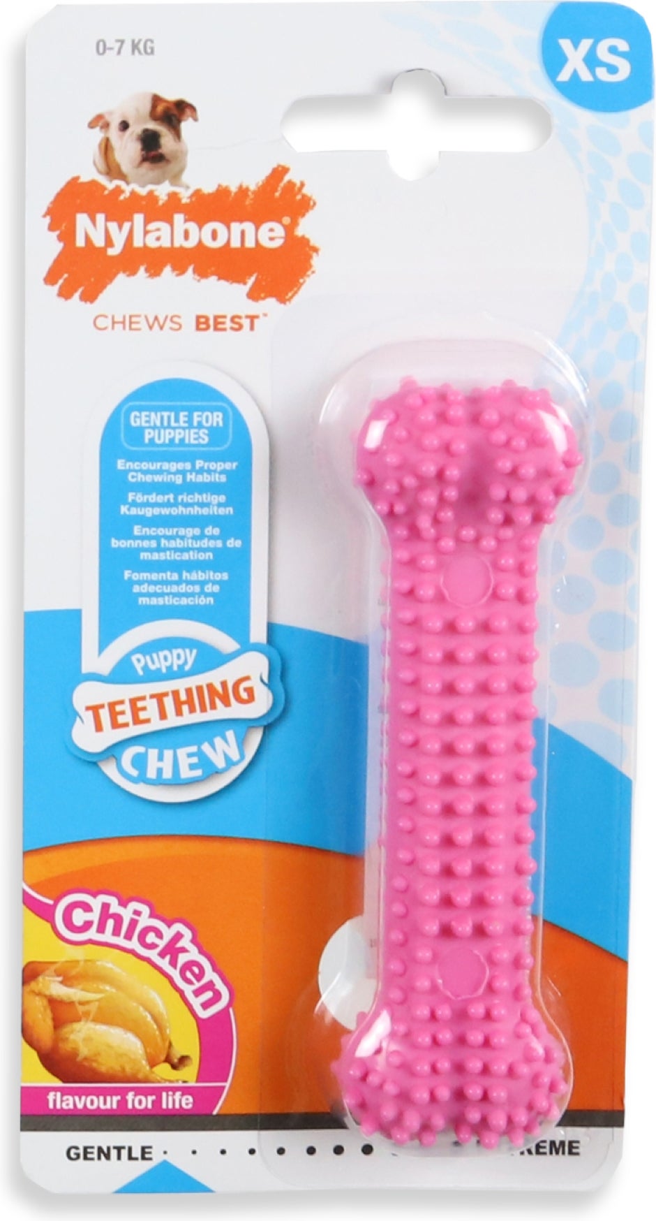 Nylabone hondenspeelgoed bot roze 8 x 2 x 2 cm