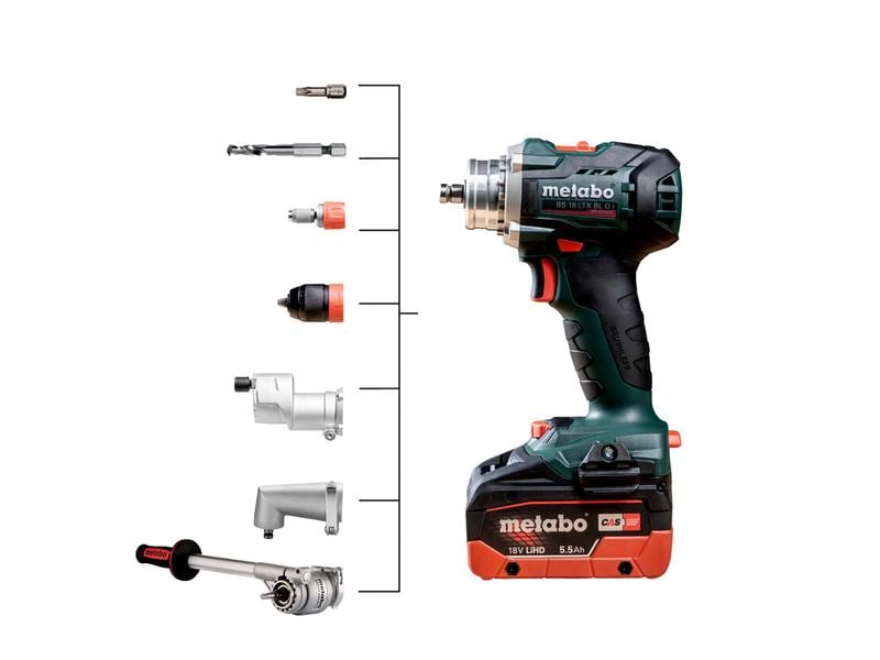 Metabo Akku-Bohrschrauber BS18LTXBL Q I Solo Akku-Schrauber 18 V ohne Akku und Ladegerät