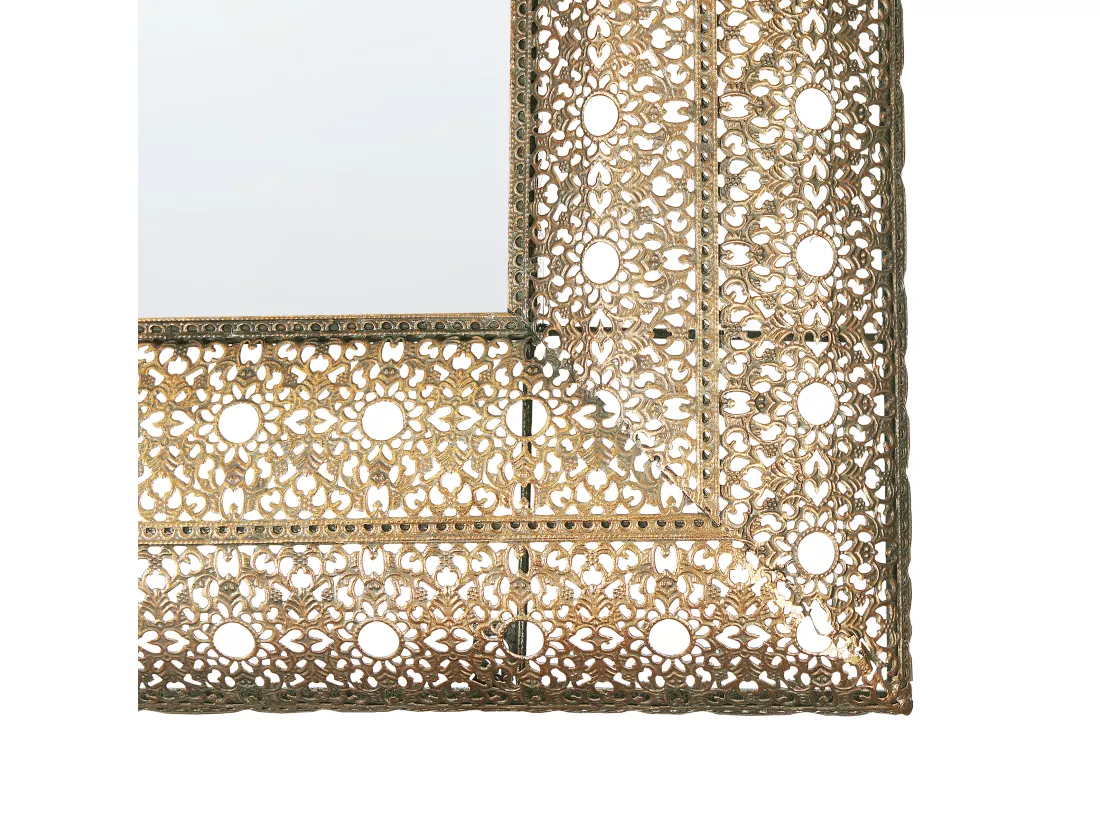 Miroir DEHRADUN 69 cm 90 cm Métal Doré