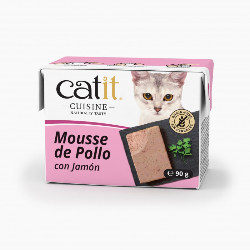 Catit Cuisine Mousse para Gatos, Frango com Presunto - 90g