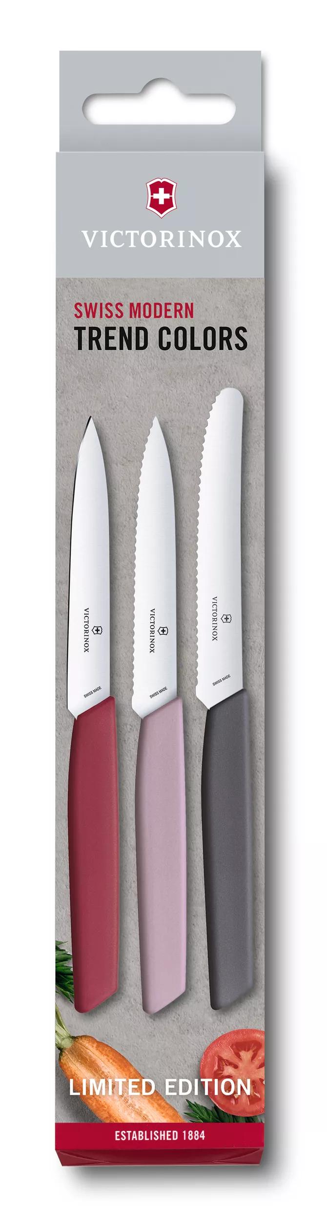 Swiss Modern Gemüsemesser-Set, 3-teilig-Flower
