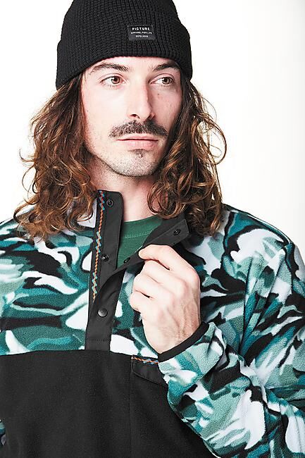 PICTURE - POLAIRE 1/2 ZIP ARCCA 1/4 PRINTED FLEECE