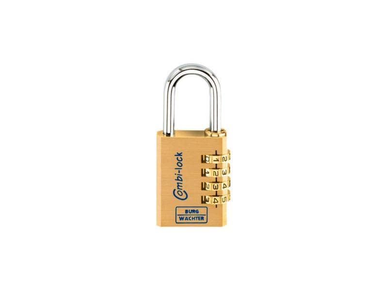 Burgwächter Zahlenschloss Combi Lock 80 Gold Messing Vierstellig