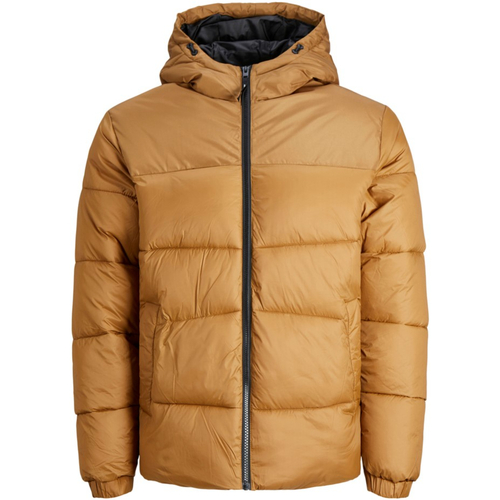 Jack & Jones - 12212212 JJCHILI PUFFER HOOD RUBBER Marrón