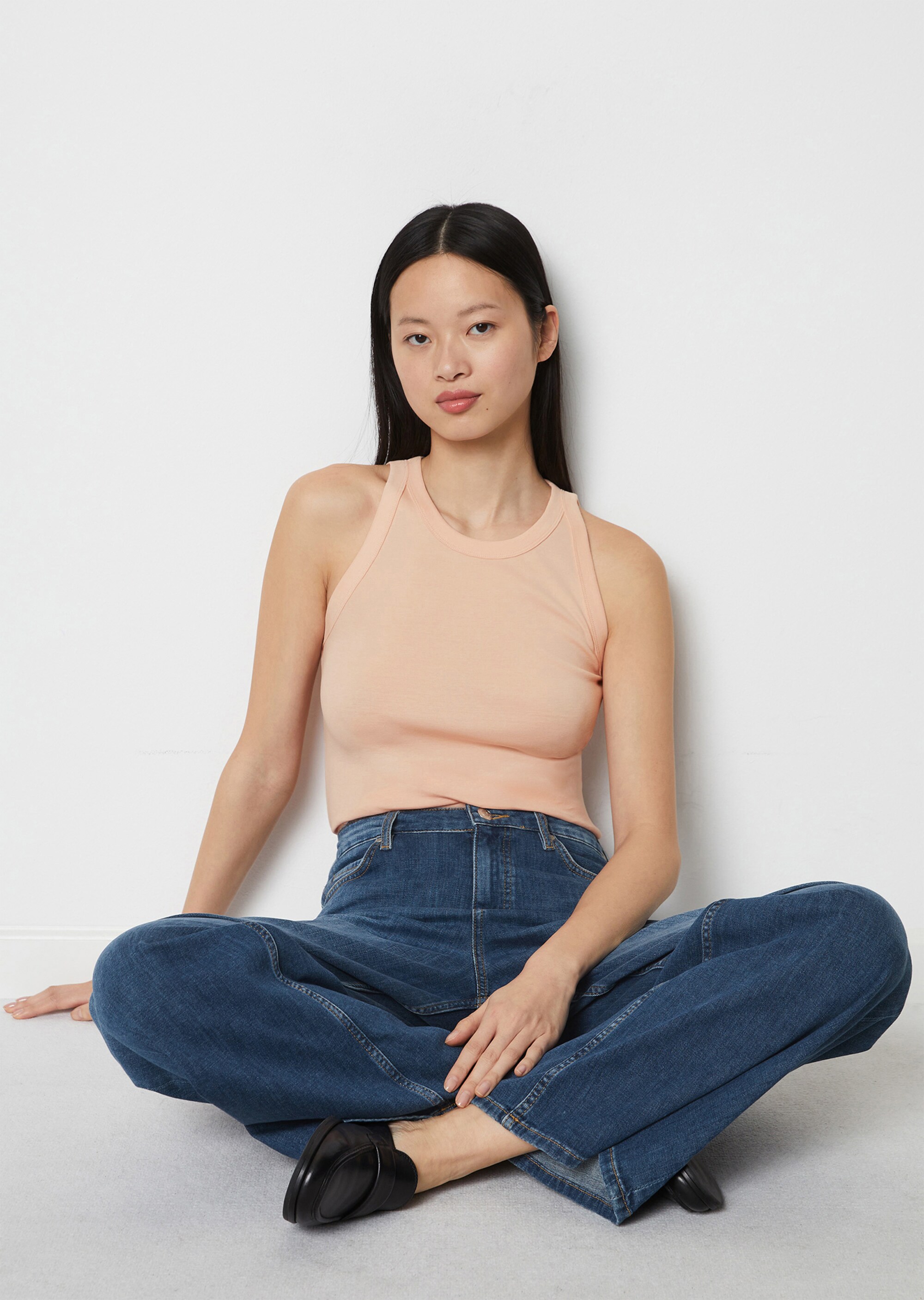 Tanktop regular aus Organic-Cotton-Rib-Jersey