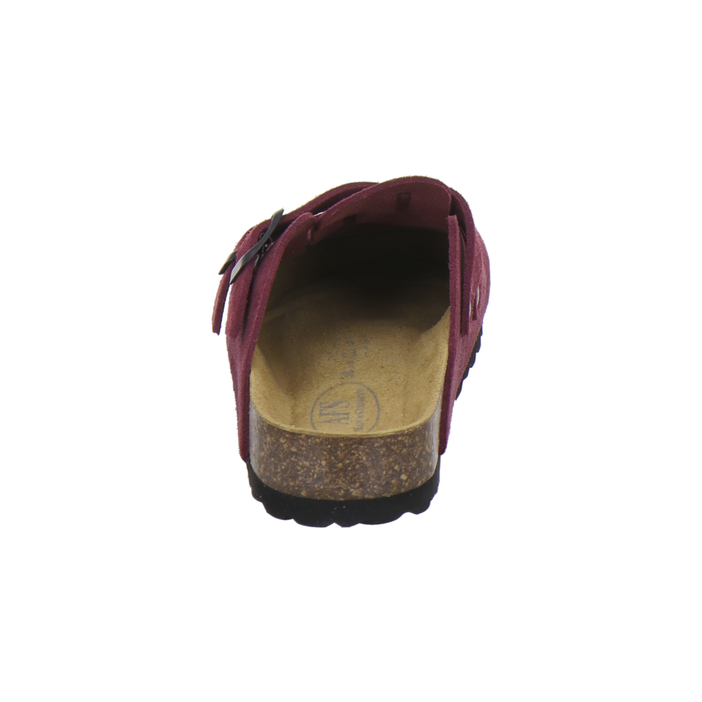modischer Clogs Damen Leder beere Velour