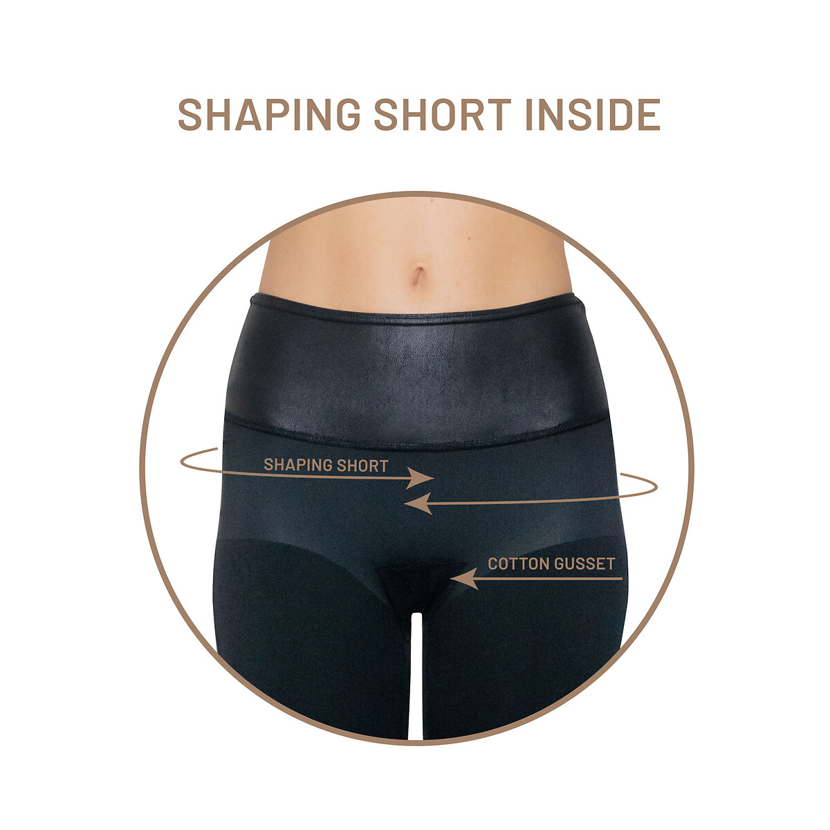 MODA CORPORAL MÁGICA<br>Leggings com aparência de couro