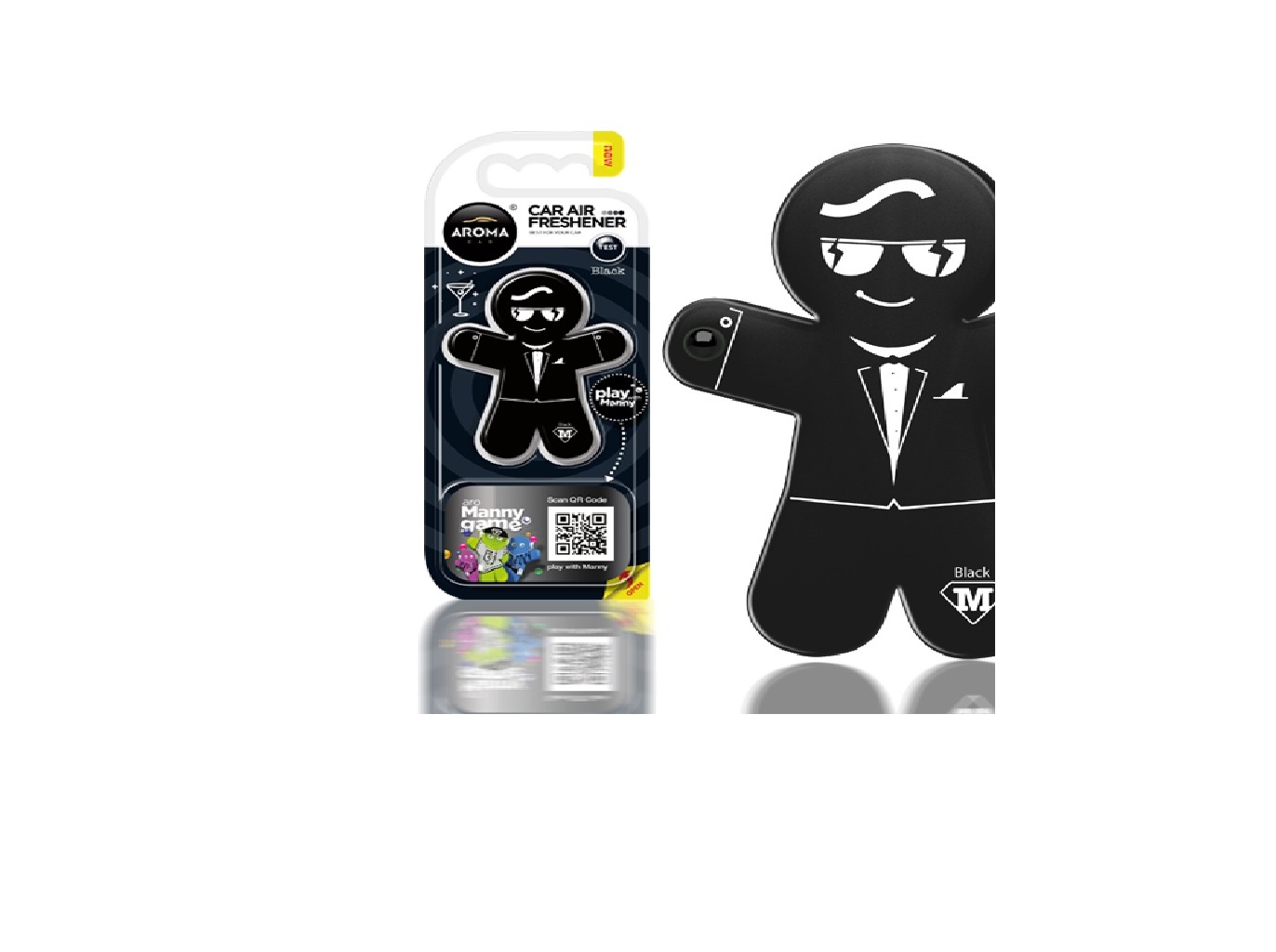 AMBIENTADOR AUTO AROMA CAR MANNY BLACK