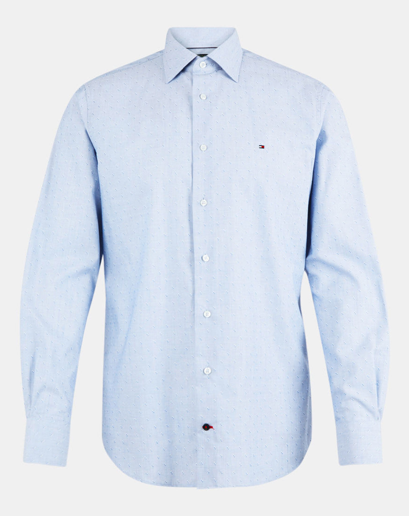 Tommy Hilfiger Chemise regular fit Dobby bleue