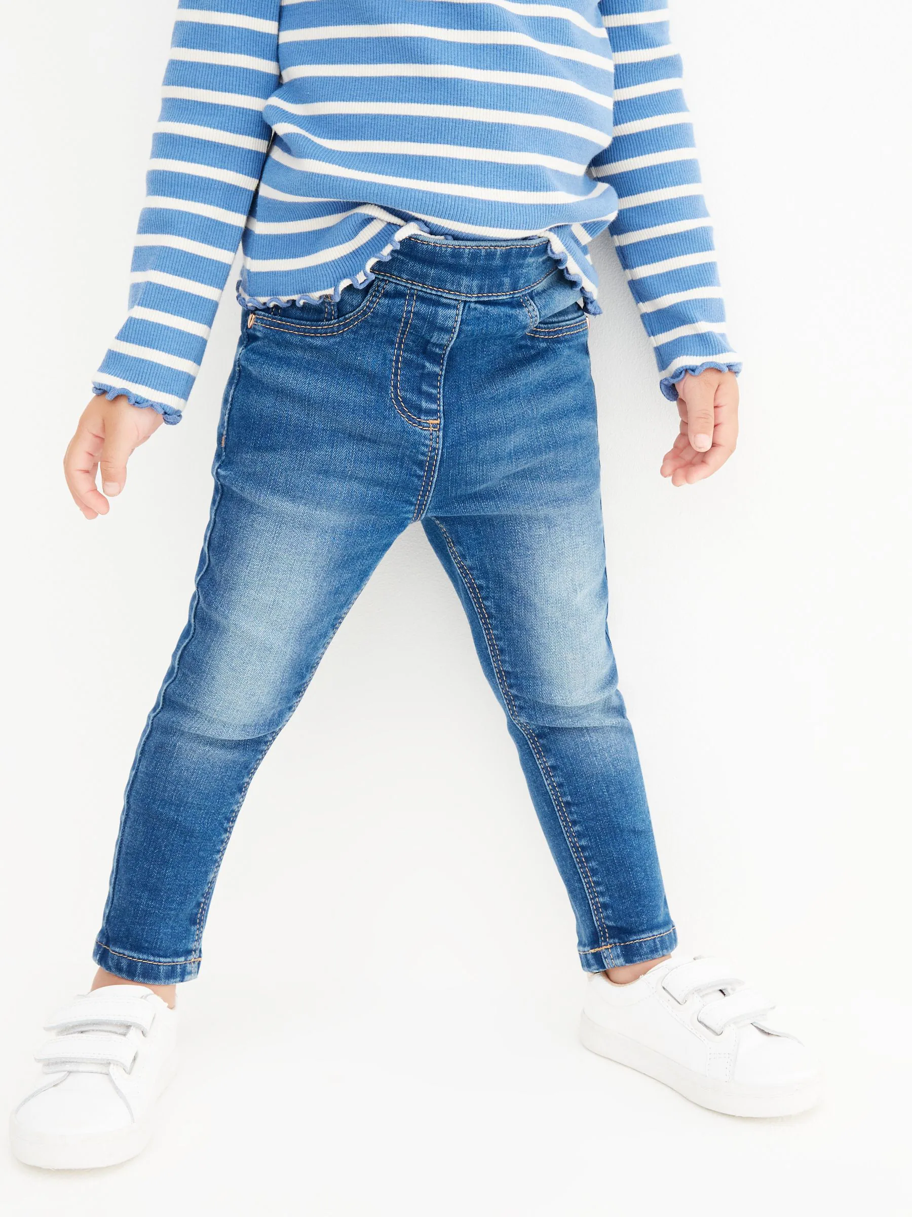 Lichtblauwe denim - Jegging met elastische taille (3 mnd-7 jr)