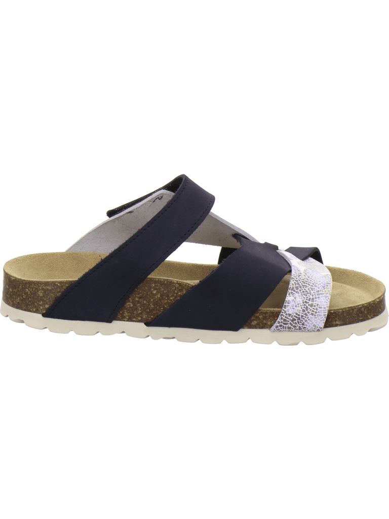 Pantoletten Damen Kralle navy