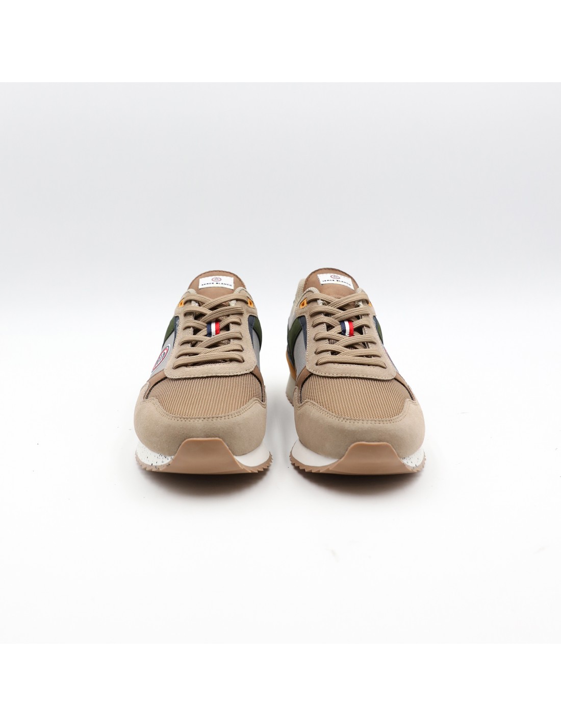 serge blanco Baskets De Ville Homme Chamonix Beige/Orange