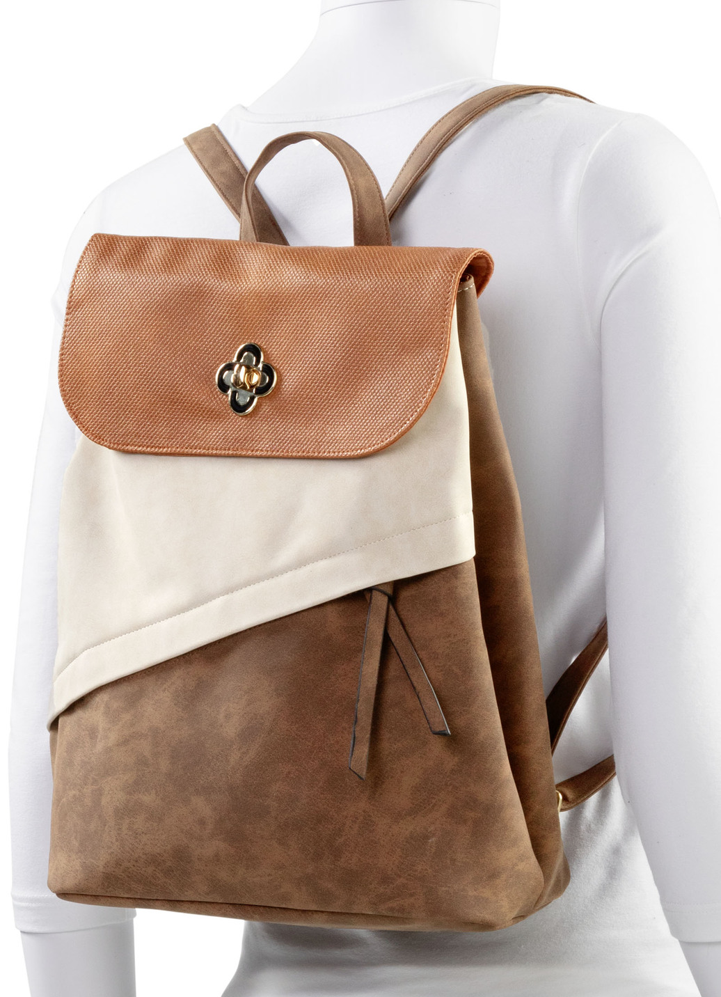 Rucksack mit Überschlag und Drehschloss