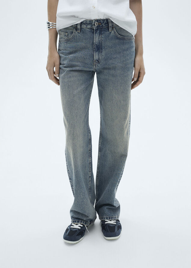 MANGO Miami medium-rise straight-fit jean Di