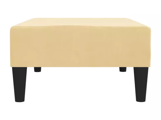 Repose-pied Crème 78x56x32 cm Velours