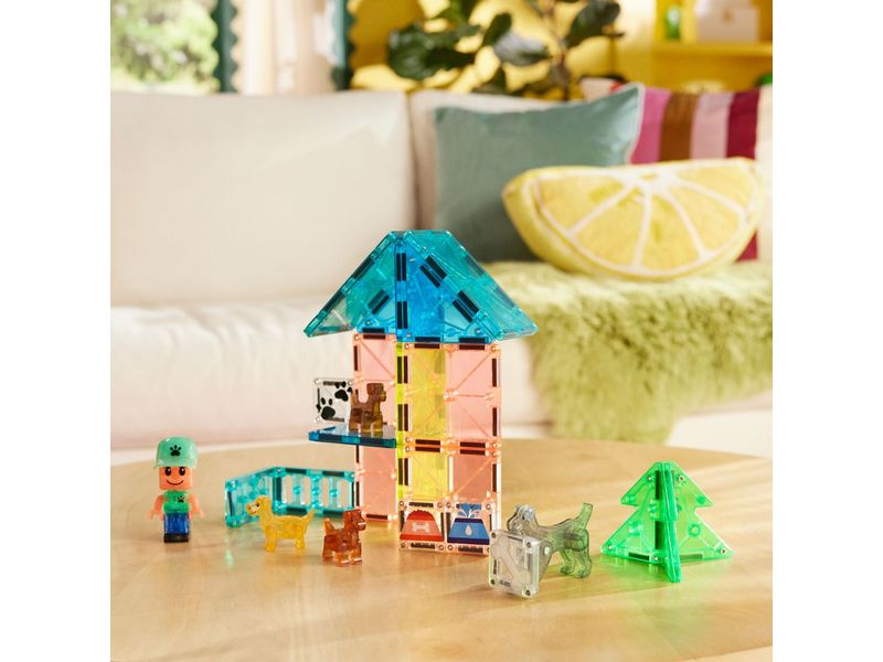 Magna-Tiles Puppy Park 27 Teile Bau-Set mit 27 magnetischen Teilen