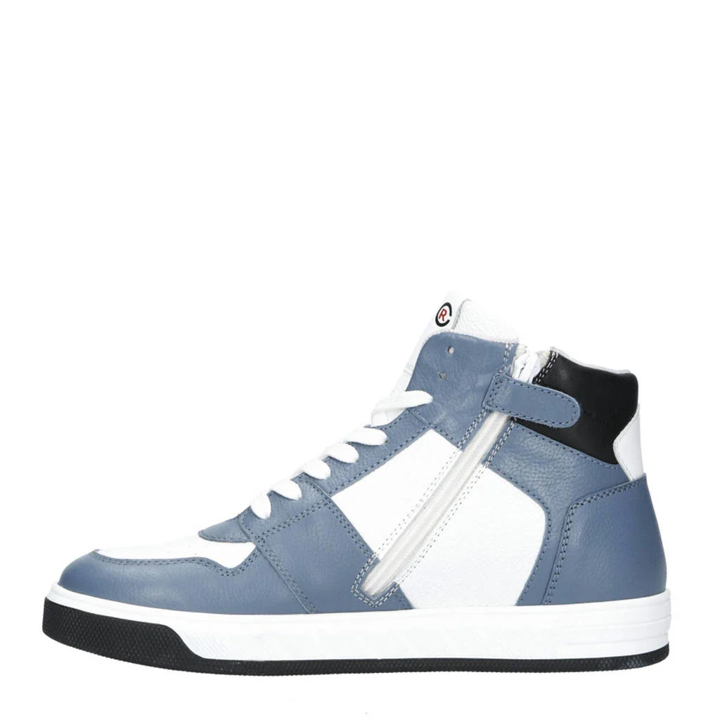 Red Code leren sneakers wit/blauw