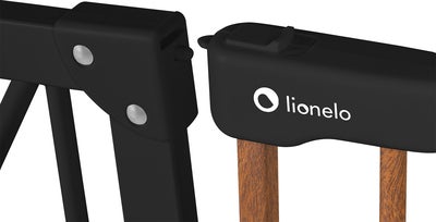 Lionelo Truus Slim Sikkerhetsgrind, Black Carbon/Natural