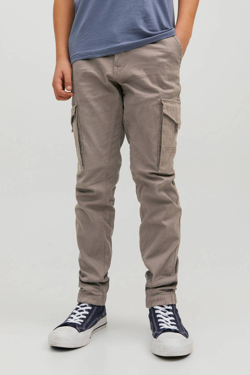 JACK & JONES low waist slim fit cargobroek JPSTPAULbeige