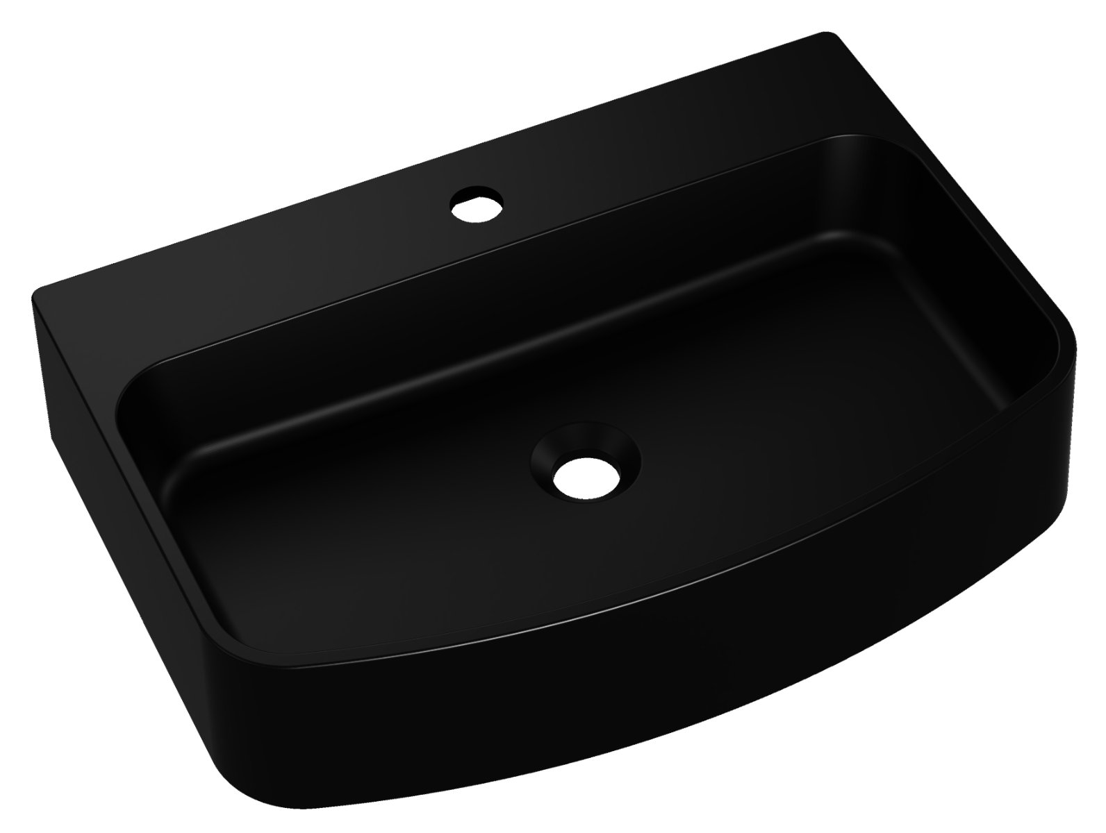 Kerra Molat wastafel 60x35x13cm zwart mat