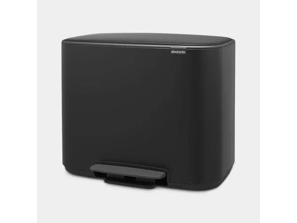 Brabantia Bo - Skraldespand - fliplåg - 34 L - fodpedal - mat sort