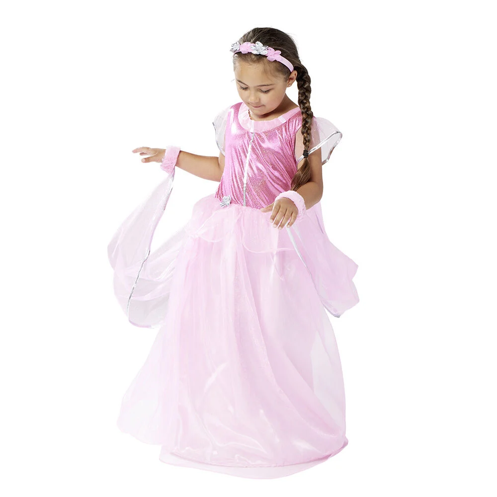 Déguisement princesse rose brillant 7/10 ans