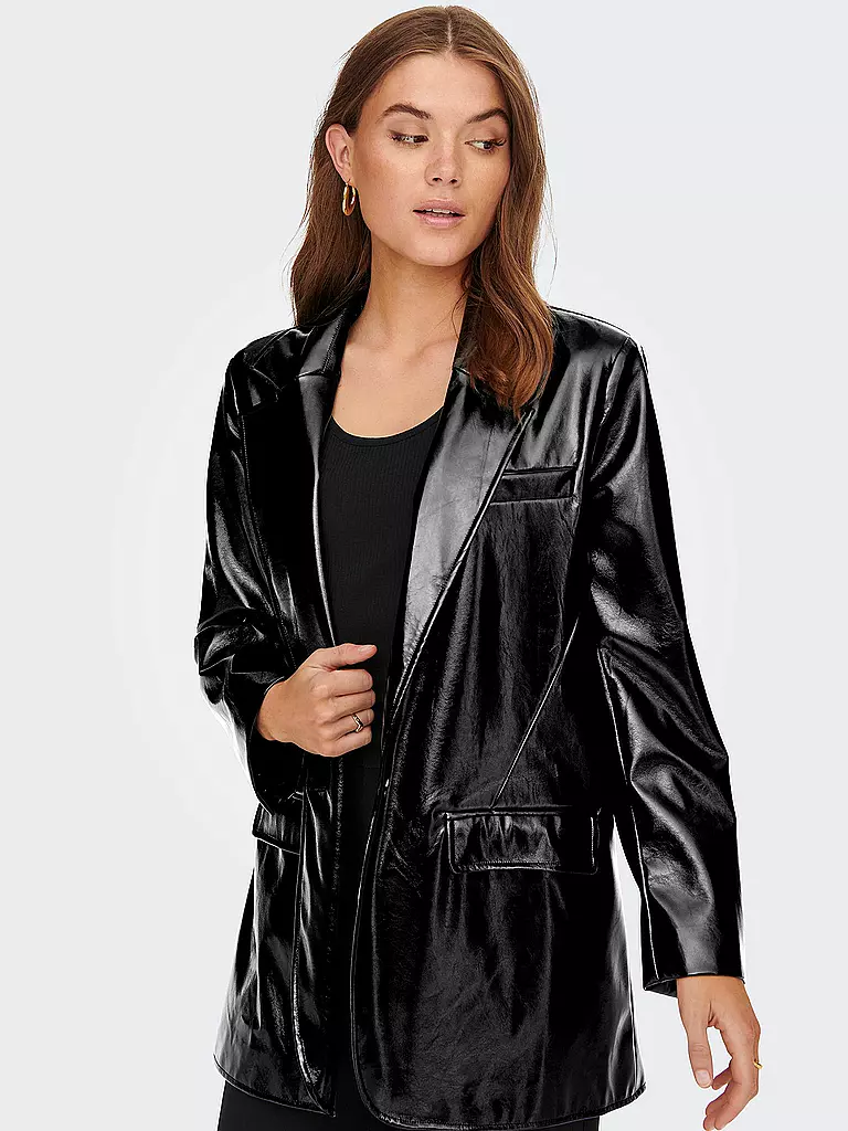 ONLY Blazer in Lederoptik ONLLANA-RUTH schwarz