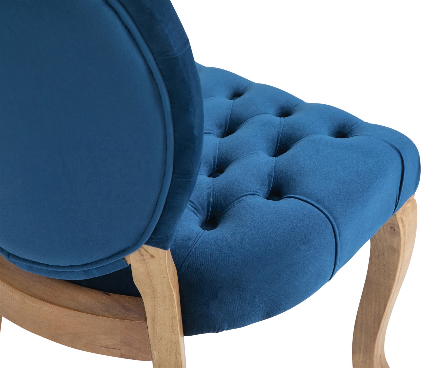 CLP Esszimmerstuhl Temara Samt I Polsterstuhl Gesteppt Chesterfield Design I Lehnstuhl Mit Kautschukholz Gestell I Max. Belastbarkeit 120 kg