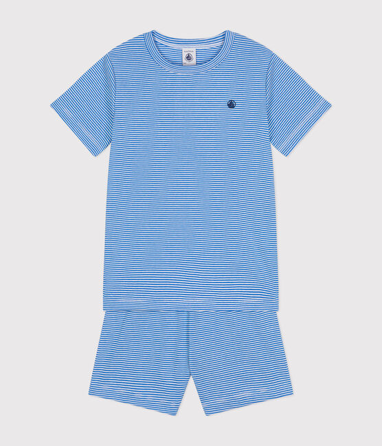 Pyjama short rayé en coton enfant