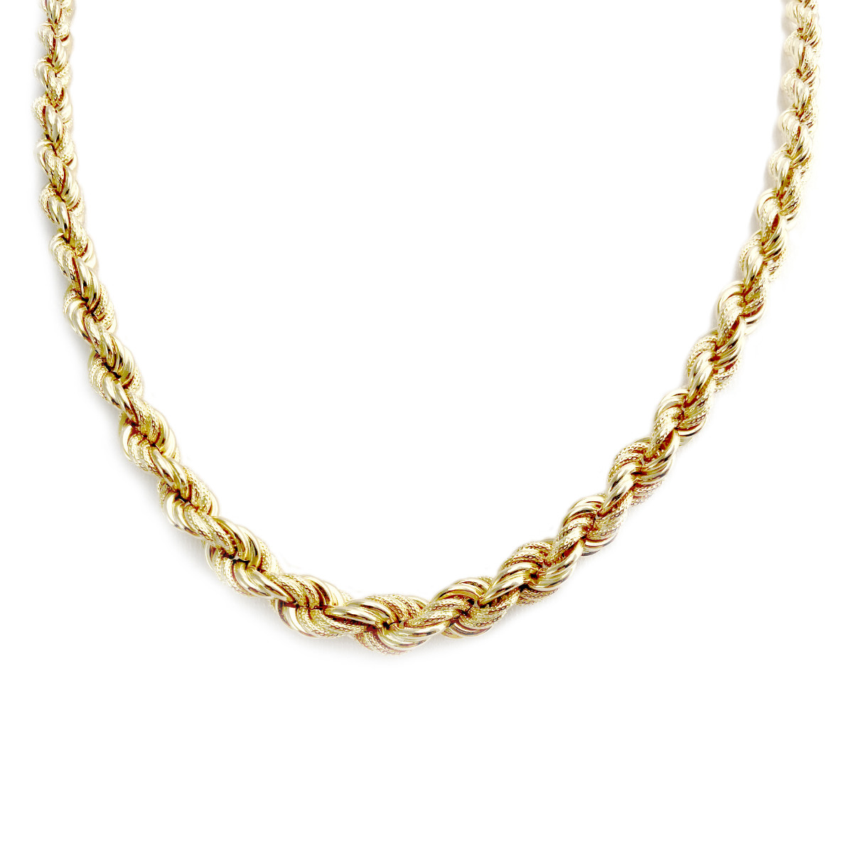Collier d'occasion or 750 jaune maille corde 45 cm
