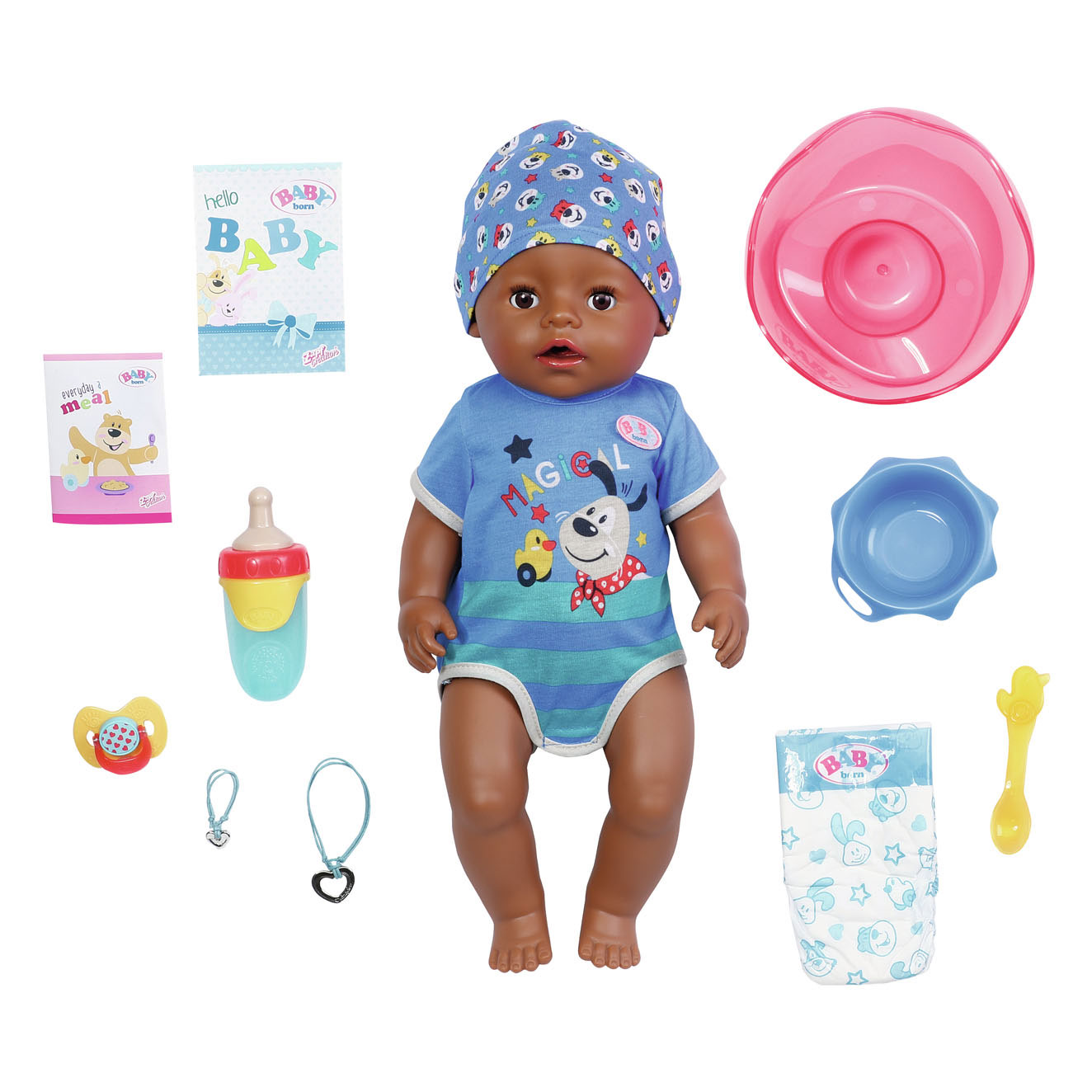 BABY born Magic Boy Donkere Ogen, 43cm