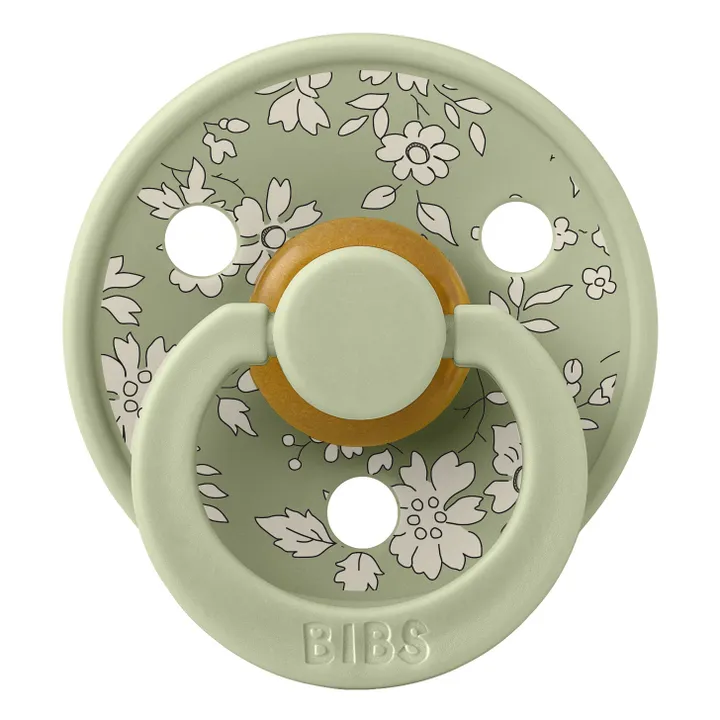 Bibs Tétines en caoutchouc naturel Bibs x Liberty - Set de 2 | Sauge
